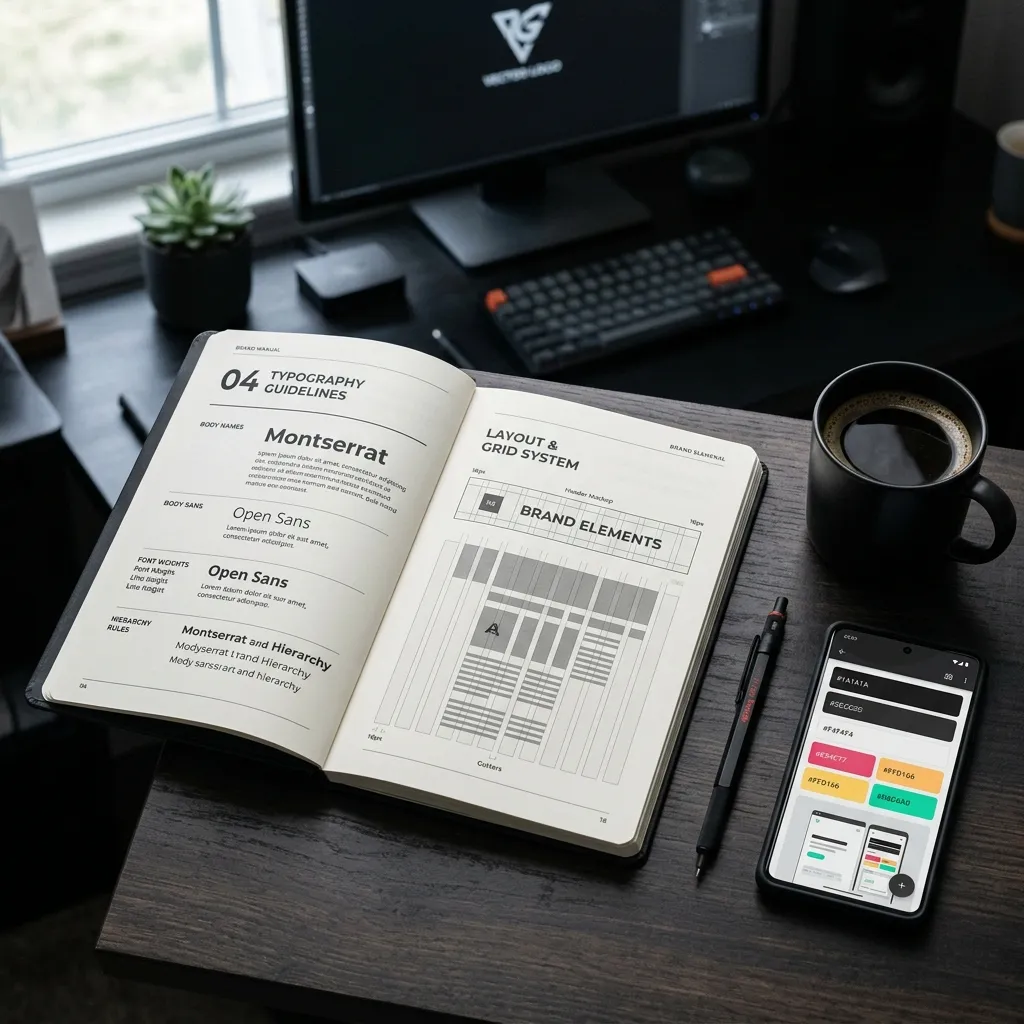 Studio geometrico vettoriale per la preparazione di un brand design pronto per la stampa